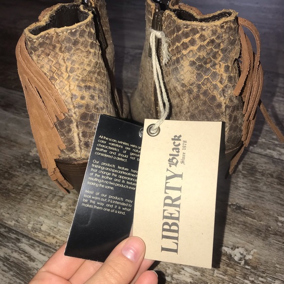 BNWT LIBERTY BLACK PYTHON BOOTIES! - Picture 5 of 6